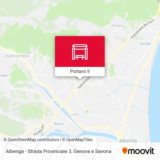 Mappa Albenga - Strada Provinciale 3