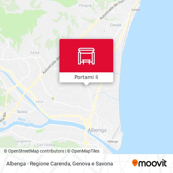 Mappa Albenga - Regione Carenda