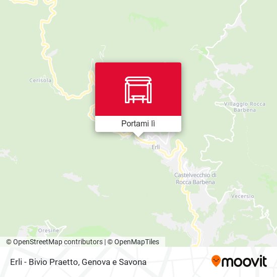 Mappa Erli - Bivio Praetto