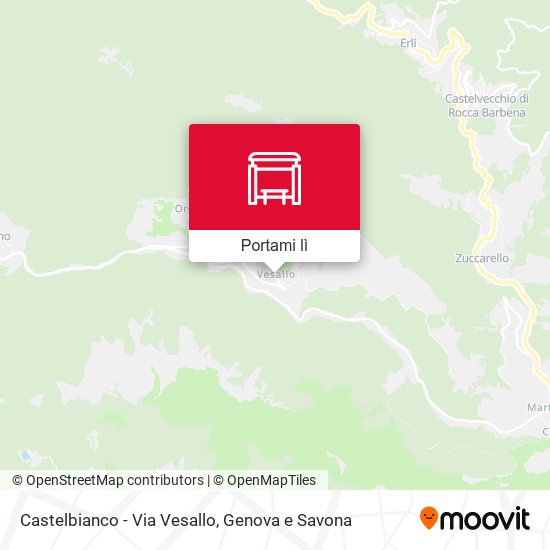 Mappa Castelbianco - Via Vesallo