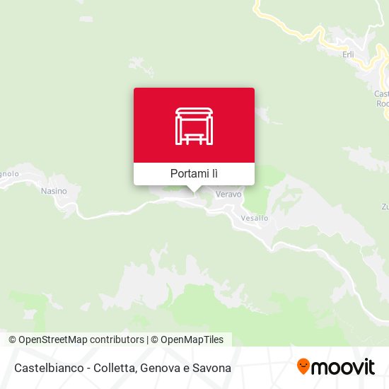 Mappa Castelbianco - Colletta