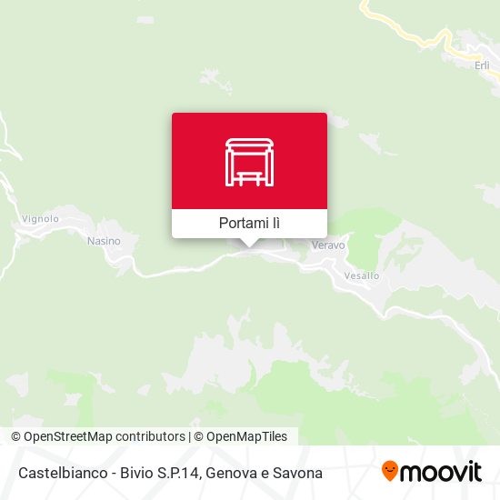 Mappa Castelbianco - Bivio S.P.14