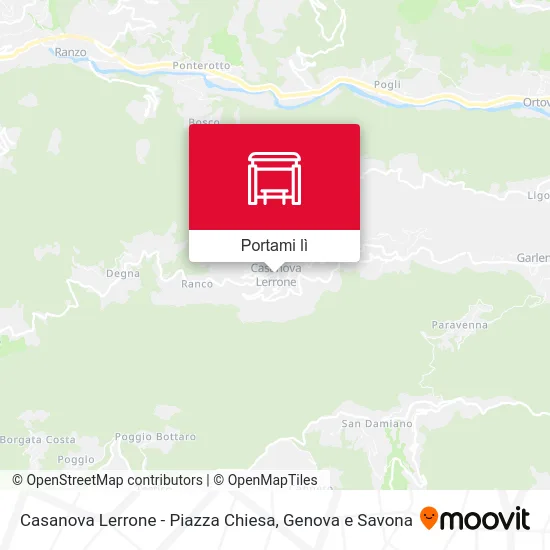 Mappa Casanova Lerrone - Piazza Chiesa