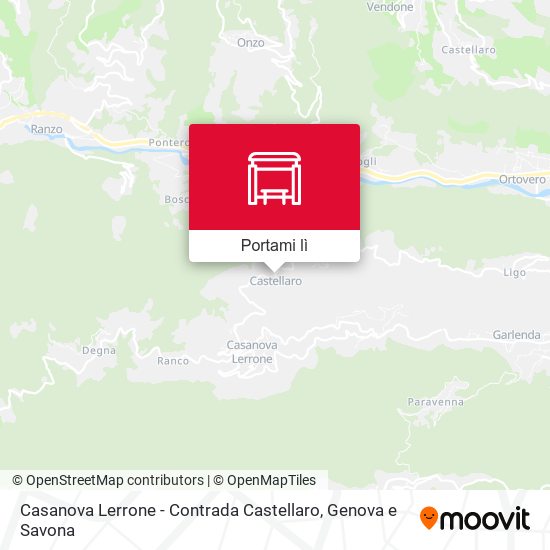 Mappa Casanova Lerrone - Contrada Castellaro