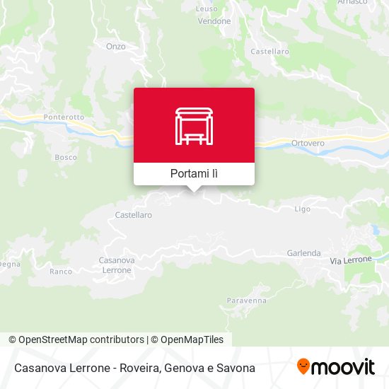 Mappa Casanova Lerrone - Roveira