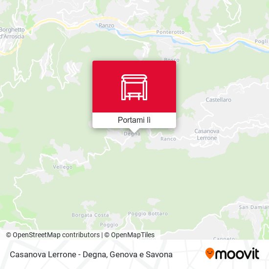 Mappa Casanova Lerrone - Degna