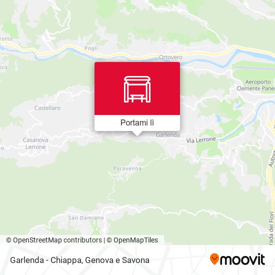 Mappa Garlenda - Chiappa