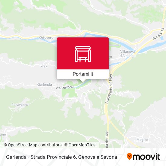 Mappa Garlenda - Strada Provinciale 6