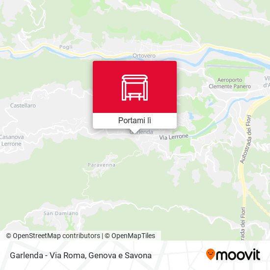 Mappa Garlenda - Via Roma