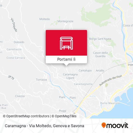 Mappa Caramagna - Via Moltedo
