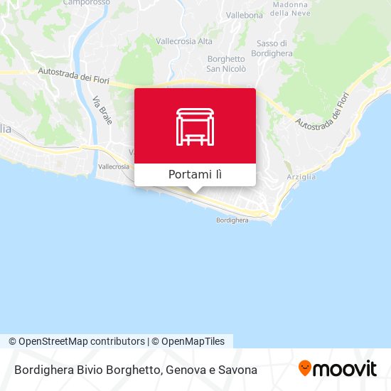 Mappa Bordighera Bivio Borghetto