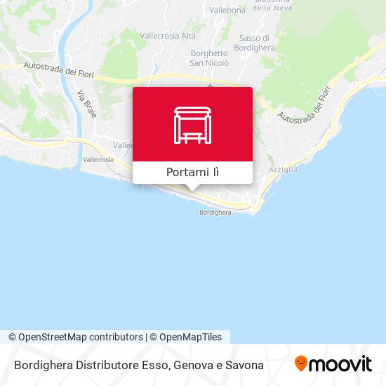 Mappa Bordighera Distributore Esso