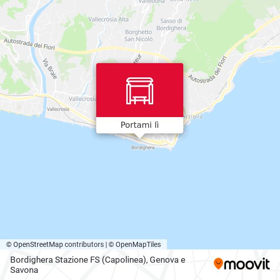 Mappa Bordighera Stazione FS (Capolinea)