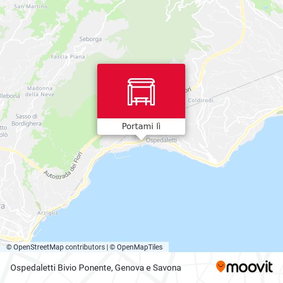 Mappa Ospedaletti Bivio Ponente