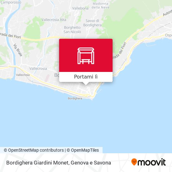 Mappa Bordighera Giardini Monet