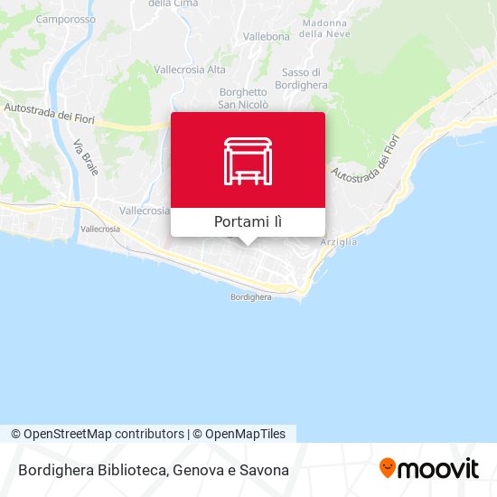 Mappa Bordighera Biblioteca
