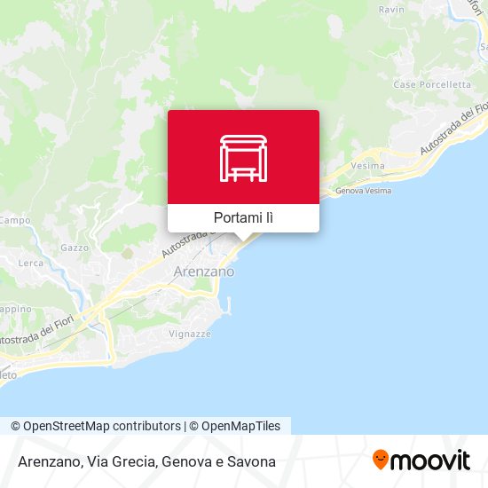 Mappa Arenzano, Via Grecia
