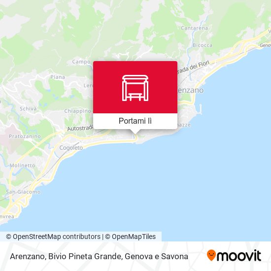 Mappa Arenzano, Bivio Pineta Grande