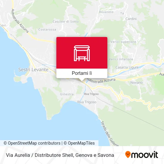 Mappa Via Aurelia / Distributore Shell