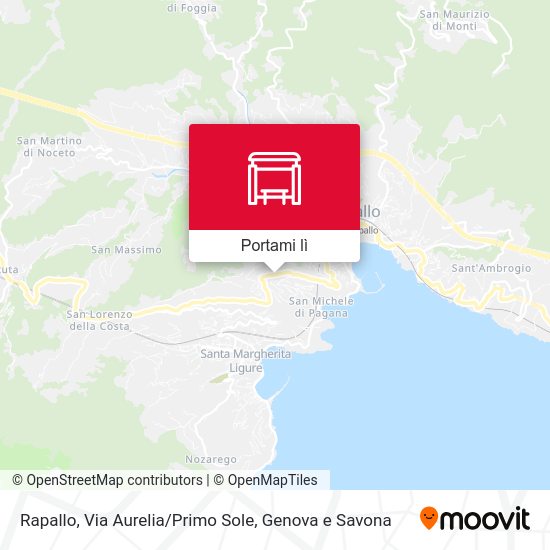 Mappa Rapallo, Via Aurelia / Primo Sole