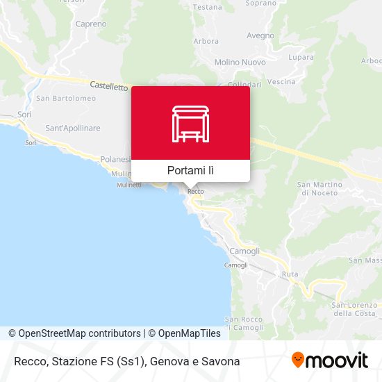 Mappa Recco, Stazione FS (Ss1)