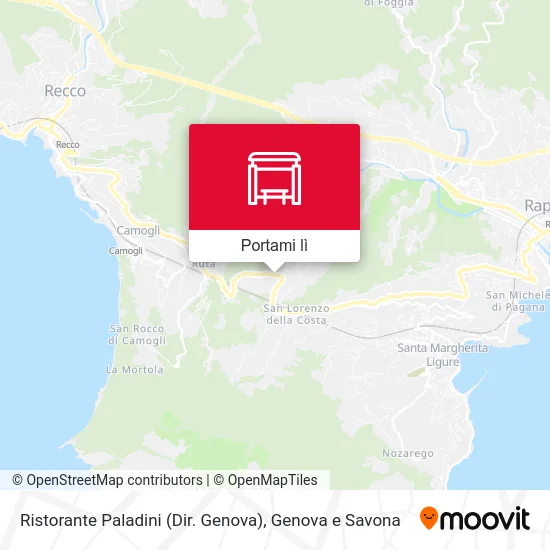 Mappa Ristorante Paladini (Dir. Genova)