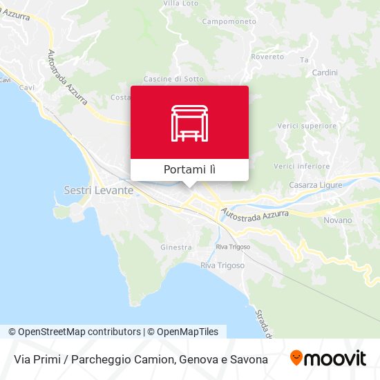 Mappa Via Primi / Parcheggio Camion