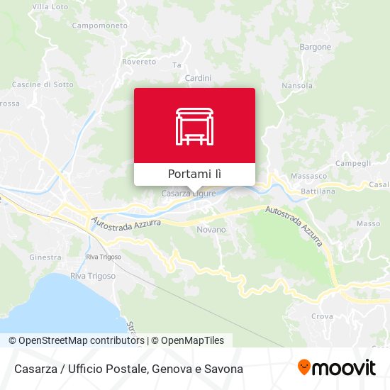 Mappa Casarza / Ufficio Postale