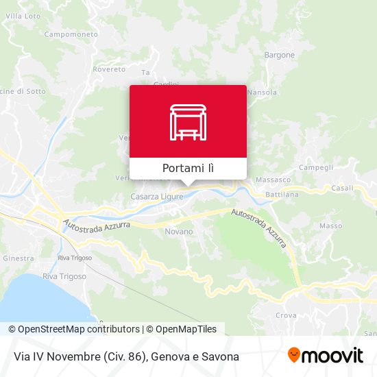 Mappa Via IV Novembre (Civ. 86)