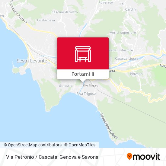 Mappa Via Petronio / Cascata