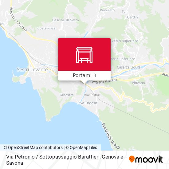 Mappa Via Petronio / Sottopassaggio Barattieri