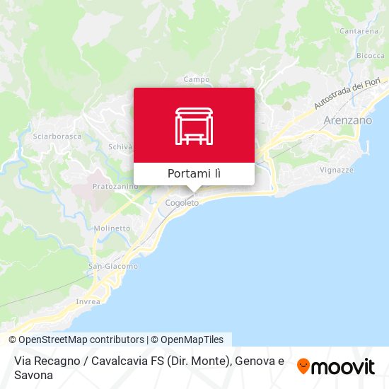 Mappa Via Recagno / Cavalcavia FS (Dir. Monte)