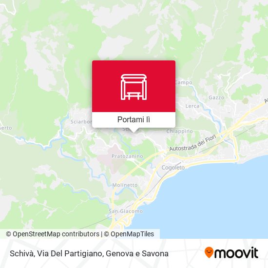Mappa Schivà, Via Del Partigiano