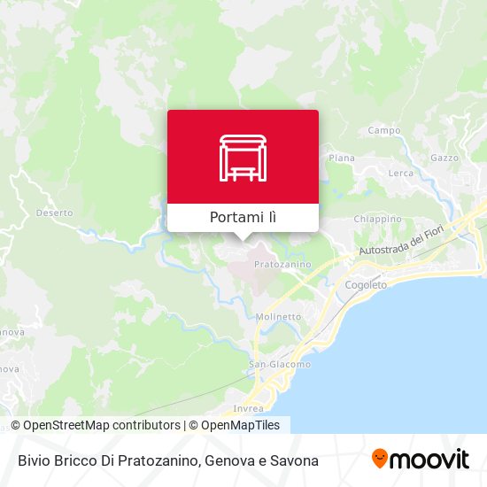 Mappa Bivio Bricco Di Pratozanino