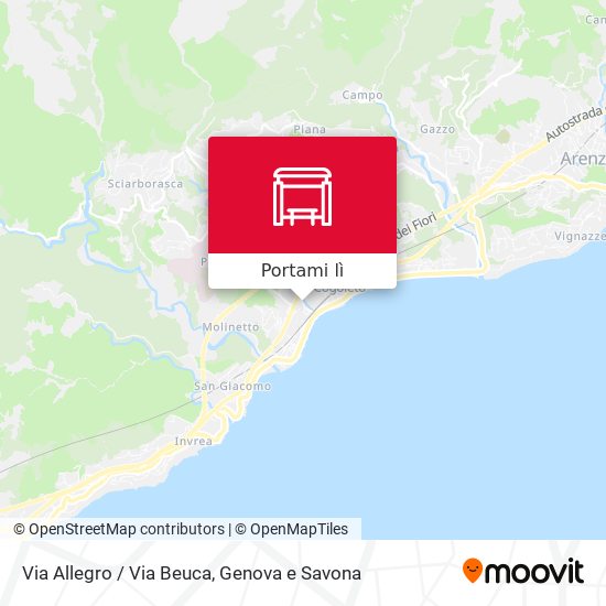 Mappa Via Allegro / Via Beuca