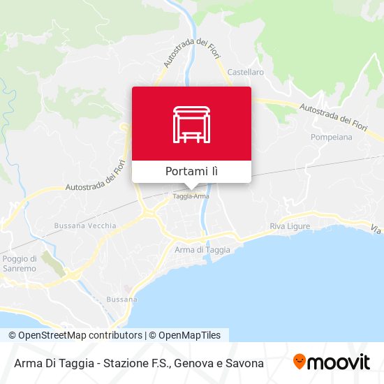 Mappa Arma Di Taggia - Stazione F.S.