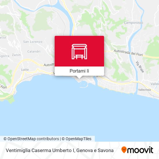 Mappa Ventimiglia Caserma Umberto I