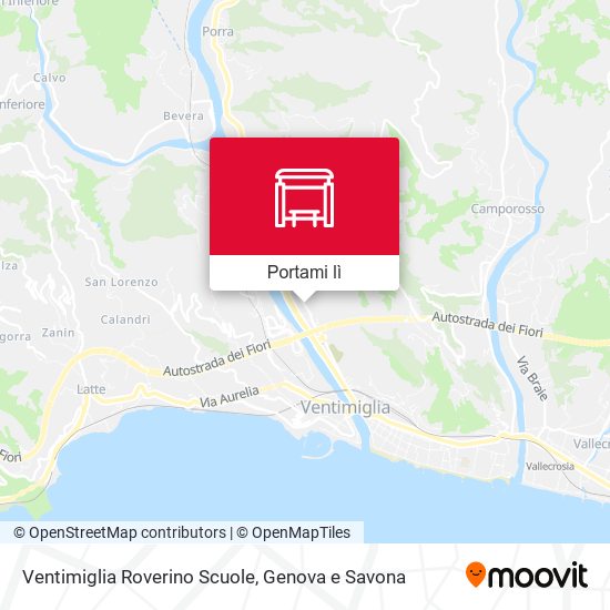 Mappa Ventimiglia Roverino Scuole