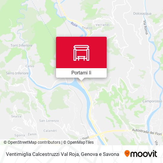 Mappa Ventimiglia Calcestruzzi Val Roja