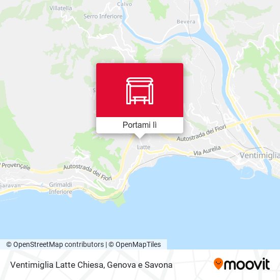Mappa Ventimiglia Latte Chiesa