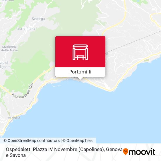 Mappa Ospedaletti Piazza IV Novembre (Capolinea)