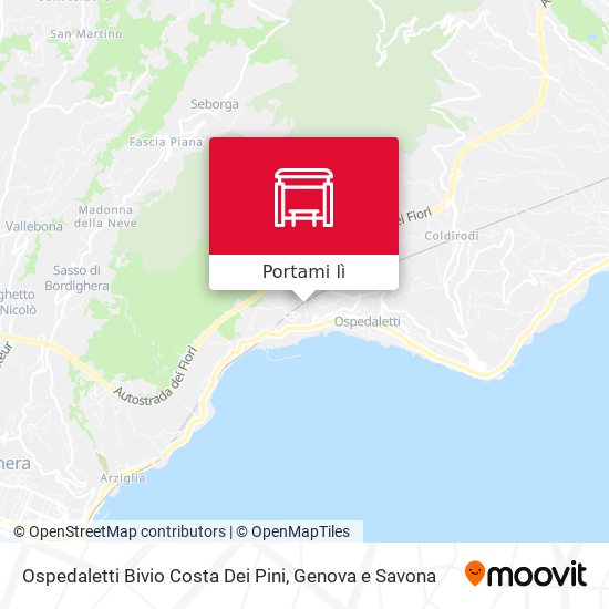 Mappa Ospedaletti Bivio Costa Dei Pini