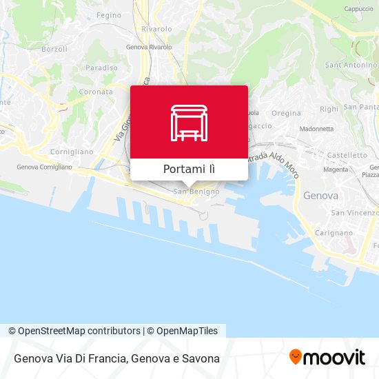 Mappa Genova Via Di Francia