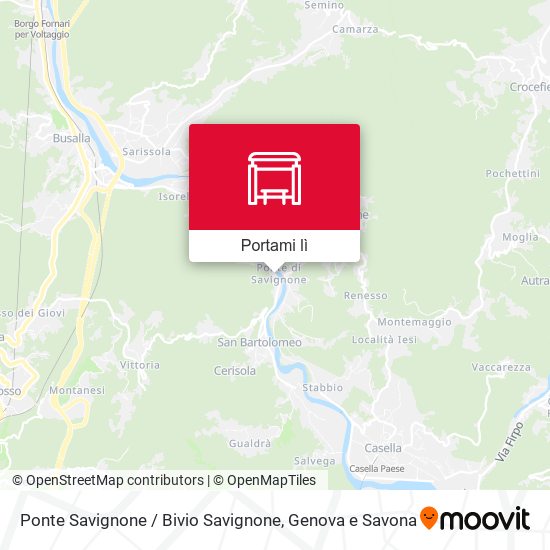 Mappa Ponte Savignone / Bivio Savignone