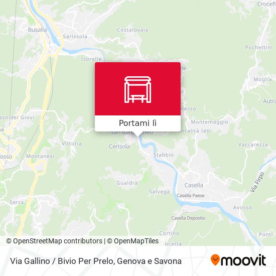 Mappa Via Gallino / Bivio Per Prelo
