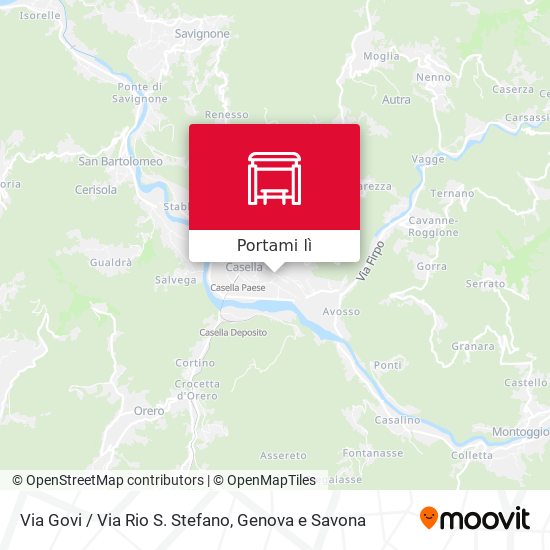 Mappa Via Govi / Via Rio S. Stefano
