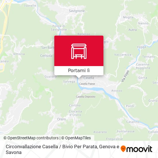 Mappa Circonvallazione Casella / Bivio Per Parata