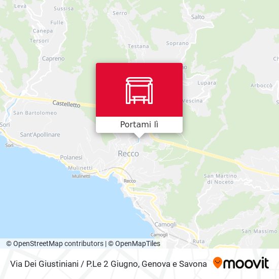 Mappa Via Dei Giustiniani / P.Le 2 Giugno