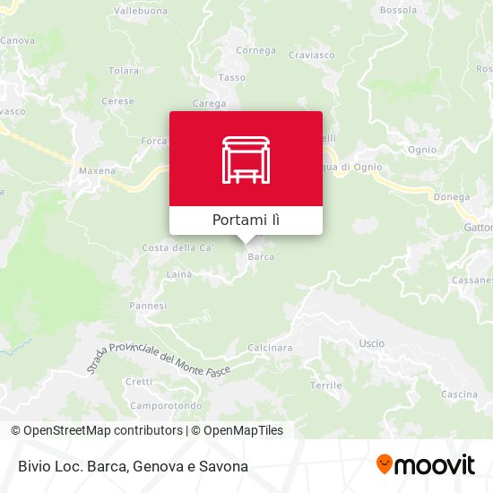 Mappa Bivio Loc. Barca