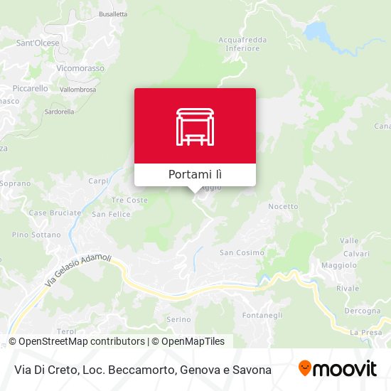 Mappa Via Di Creto, Loc. Beccamorto